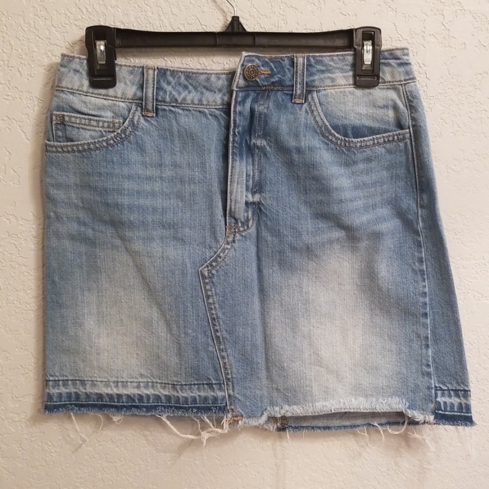 Asymmetrical denim skirt